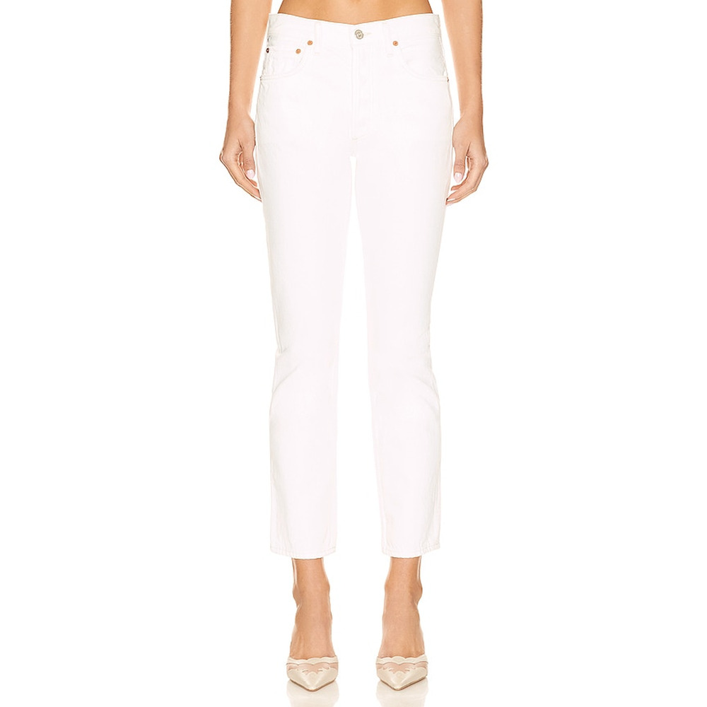 Citizens Of Humanity 'Charlotte' White High Rise Straight Denim Jean Size 28